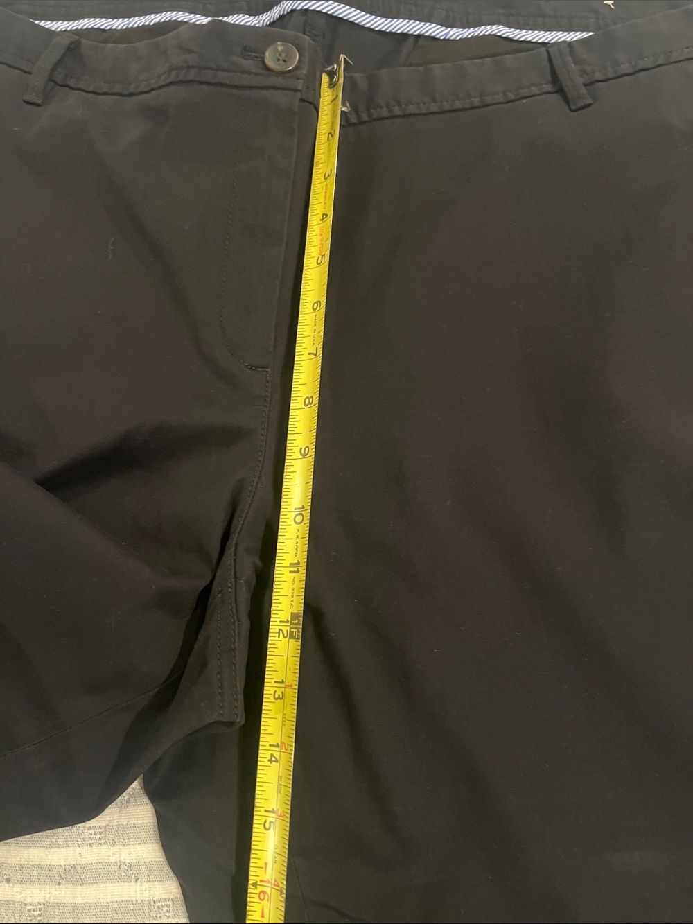 Talbots Relaxed Chino Pants Stretch Cotton Classic Flat Front 20W Black - Picture 7 of 8